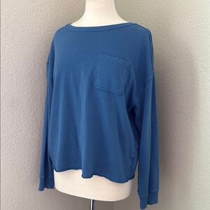 Universal Thread Blue Long Sleeve Top with Pocket